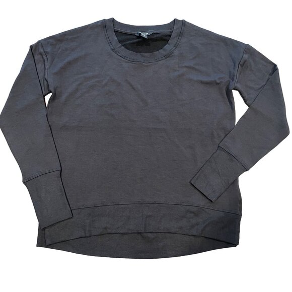 NEW Athleta Coaster Luxe Sweatshirt Sz L Black Stretch Crewneck Modal Ultra Soft - Picture 4 of 11